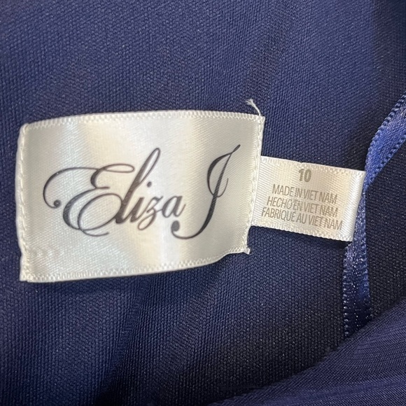 NWT Eliza J | Navy Pink Scarf Print Sleeveless‎ Belt Maxi Dress 10 - Picture 8 of 9